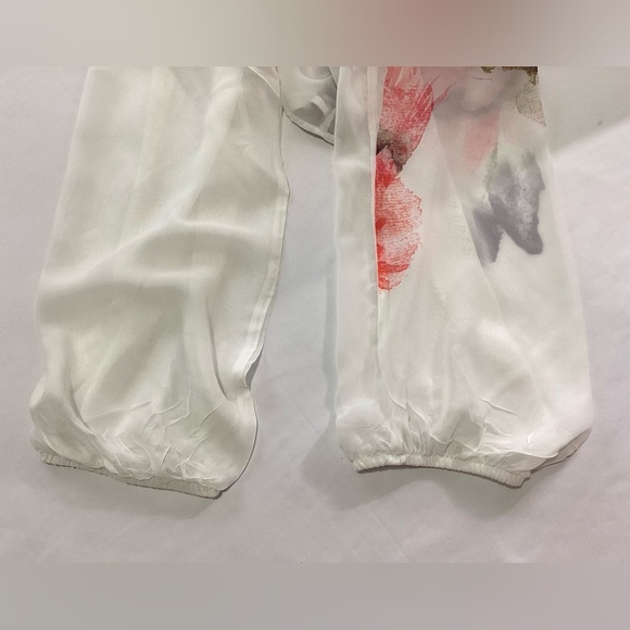 AB Studio– Henley collar chiffon blouse – size L - Picture 7 of 7